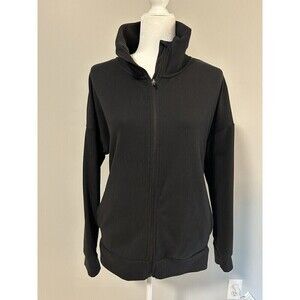 MONDETTA Black Full Zip Jacket with Pockets Large